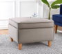 Atelier Del Sofa Puf de Algodón Marrón con Almacenamiento